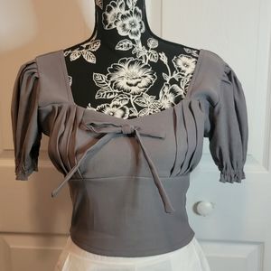 NWOT Gray Crop Top  Small